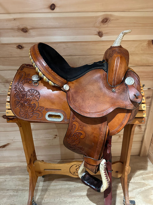 13” Rocking R Saddlery Youth Barrel Racing Saddle