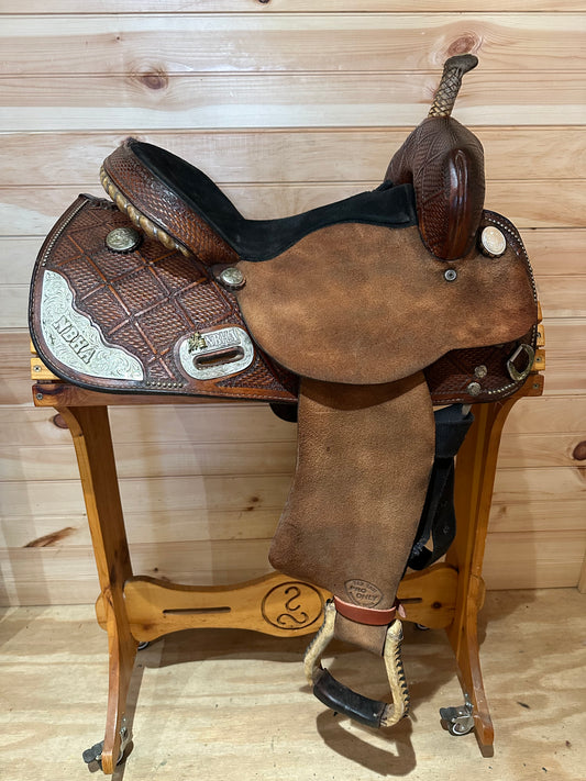 14.5” Tex Tan Hereford NBHA Barrel Racing Western Saddle