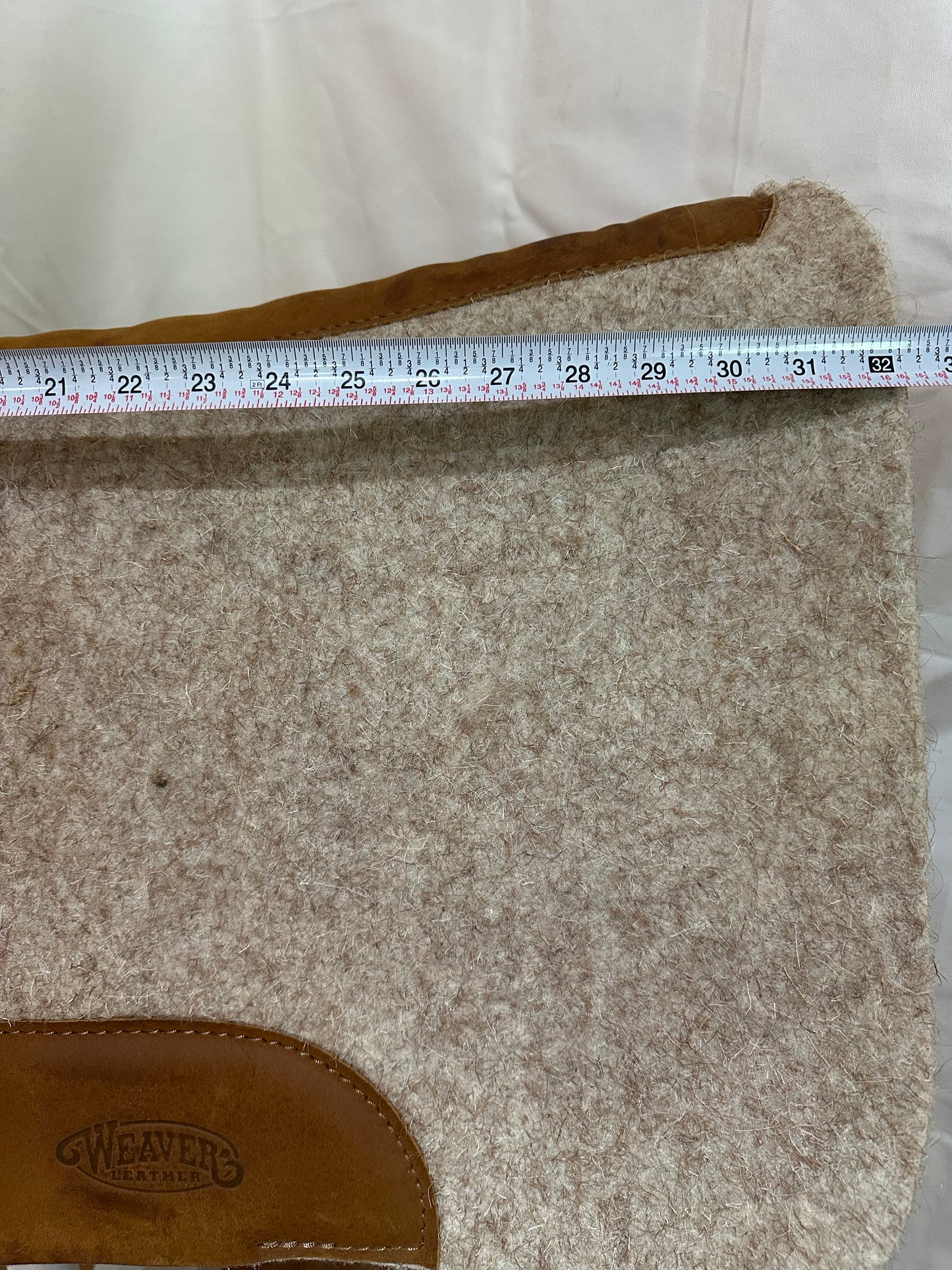 Weaver Contour Wool blend Felt Western Saddle Pad, 33”L x 32”D x1”