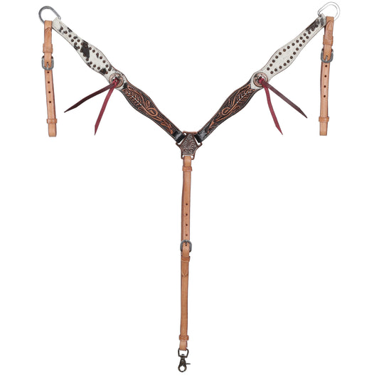 Showman Autumn Hide Browband Headstall and Breastcollar Tack Set