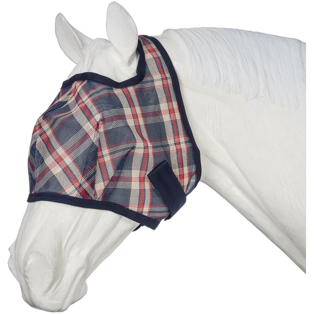Tough1 Plaid Mesh Fly Mask