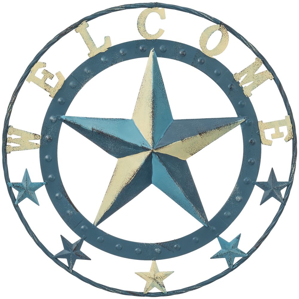 Multicolor Decorative 18" Welcome Metal Star