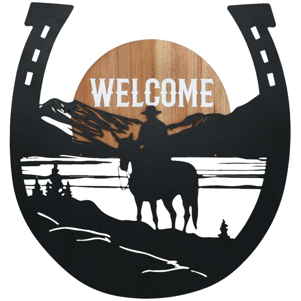 Cowboy Horseshoe Wall Art