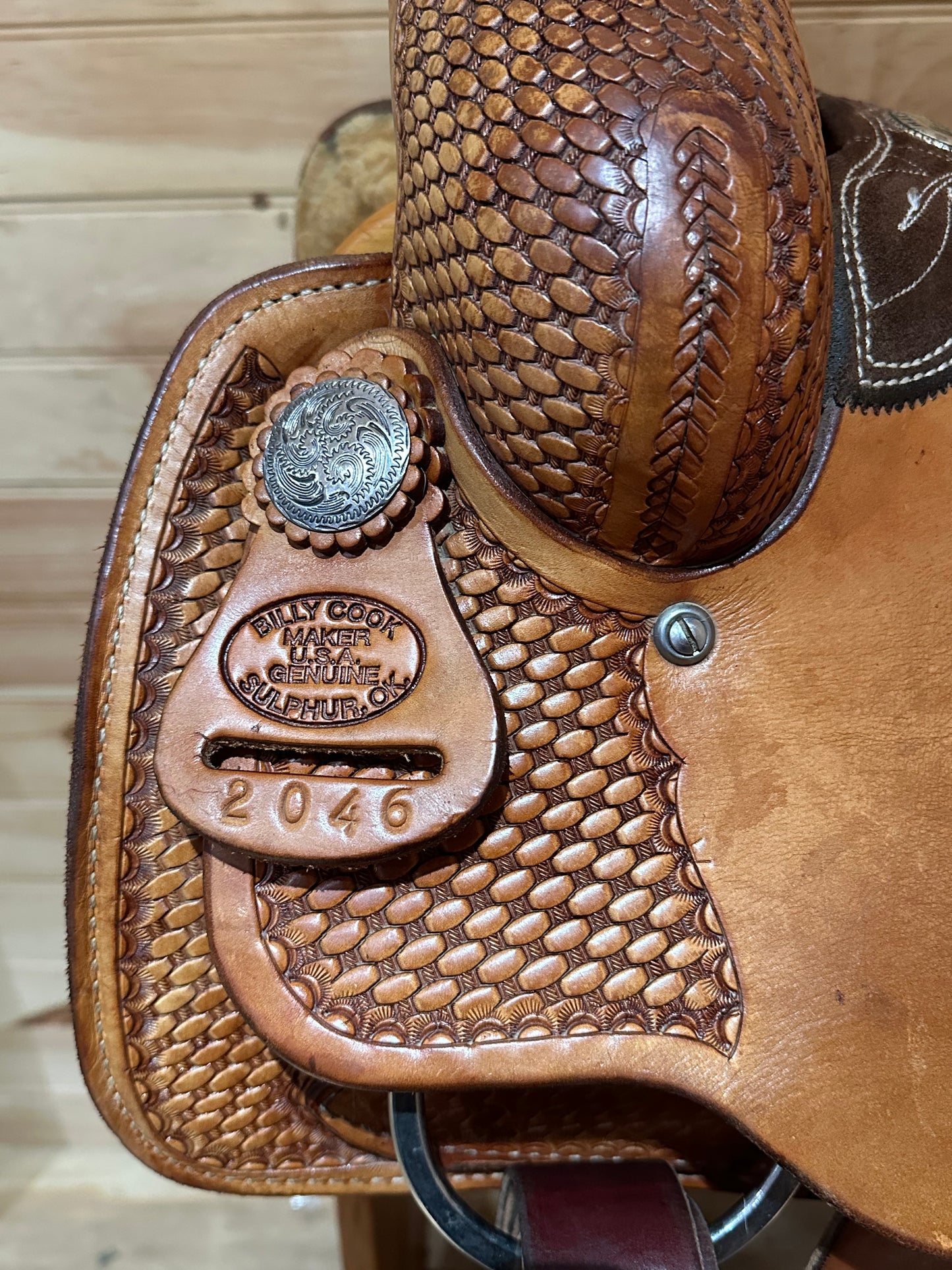 14.5” Billy Cook Basket Stamped Ladies All Around Western Saddle 2046