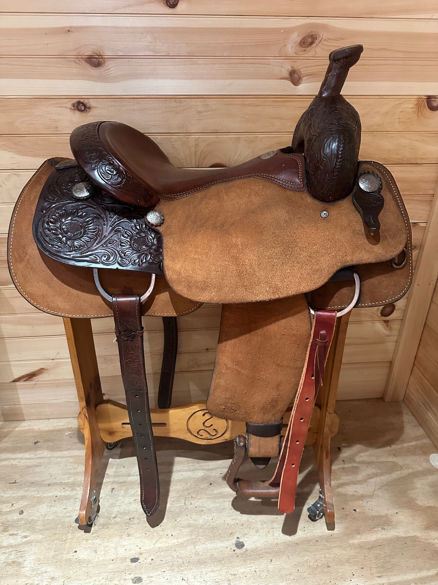 16” Billy Cook Maker Sulphur,OK Western Flat Seat Cutter Western Saddle Model 7538