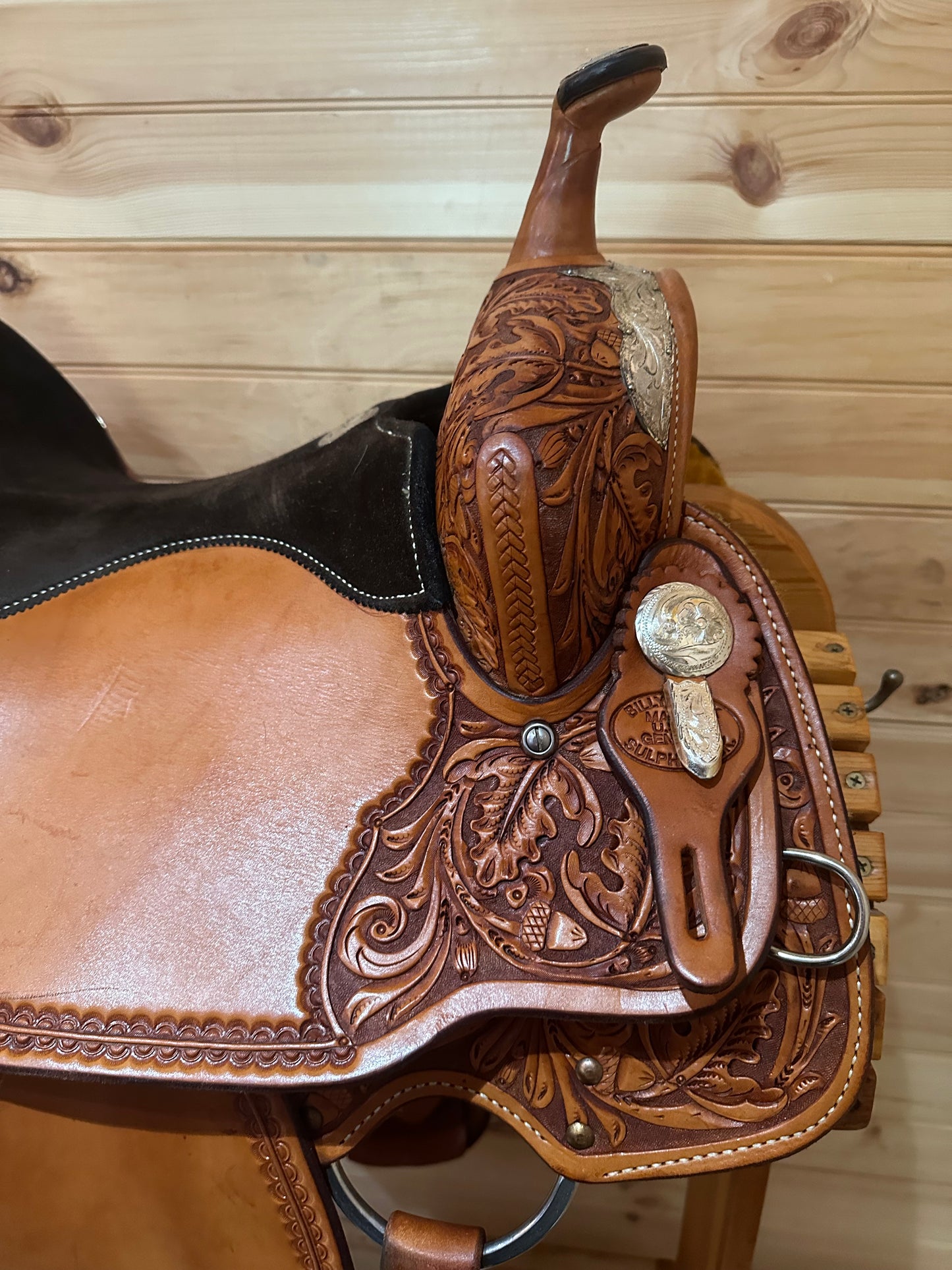 15” Billy Cook Maker Sulphur,OK Silver Barrel Racing Saddle Model 2000