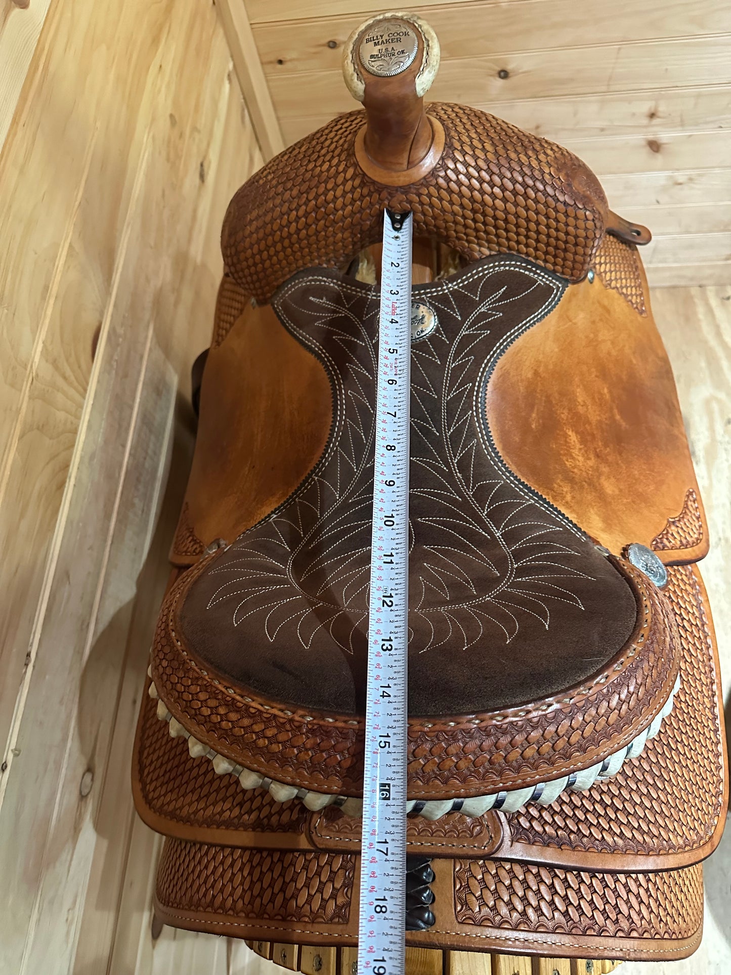 14.5” Billy Cook Basket Stamped Ladies All Around Western Saddle 2046