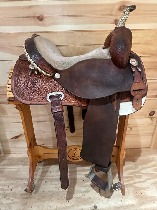 14.5” Circle Y Martha Josey Ultimate Barrel Racing Saddle Model