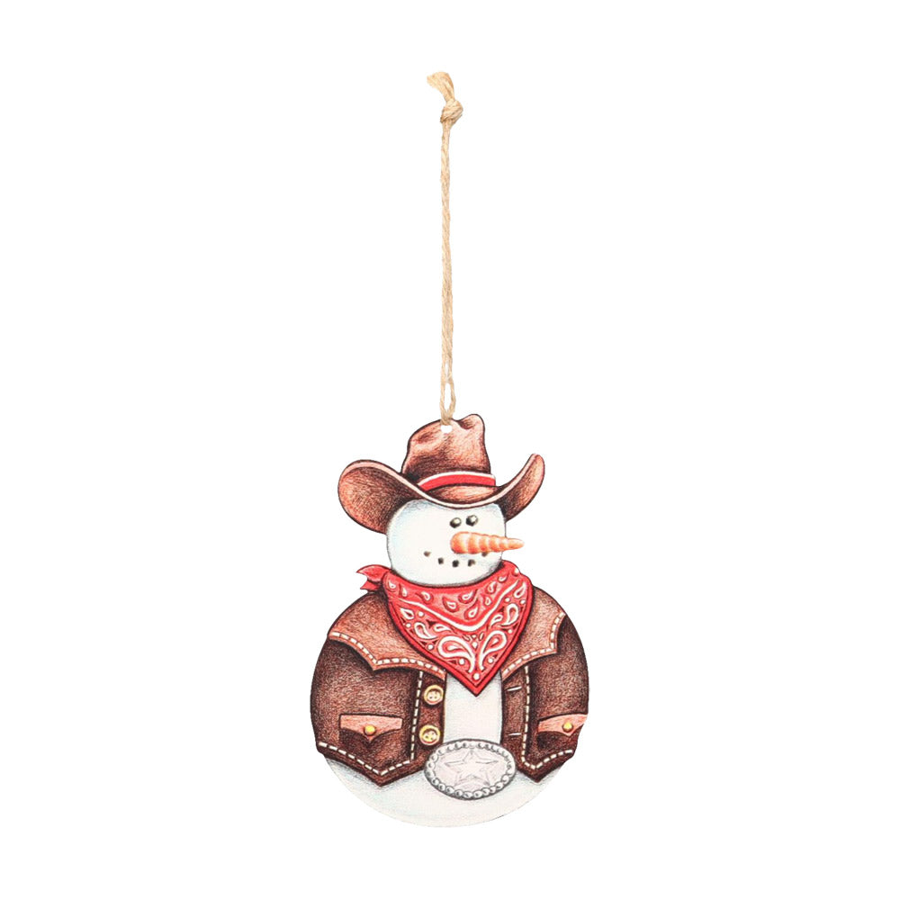 Cowboy Snowman Ornament