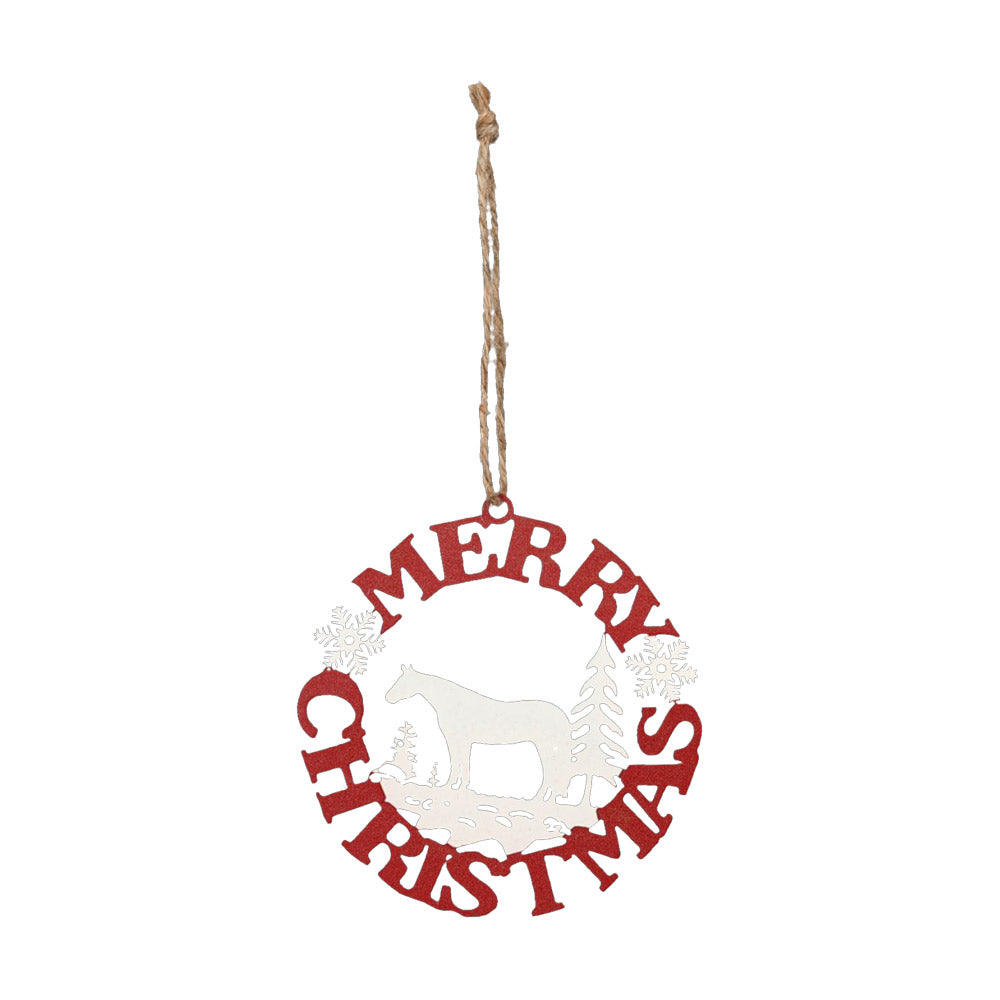 Merry Christmas Horse Ornament