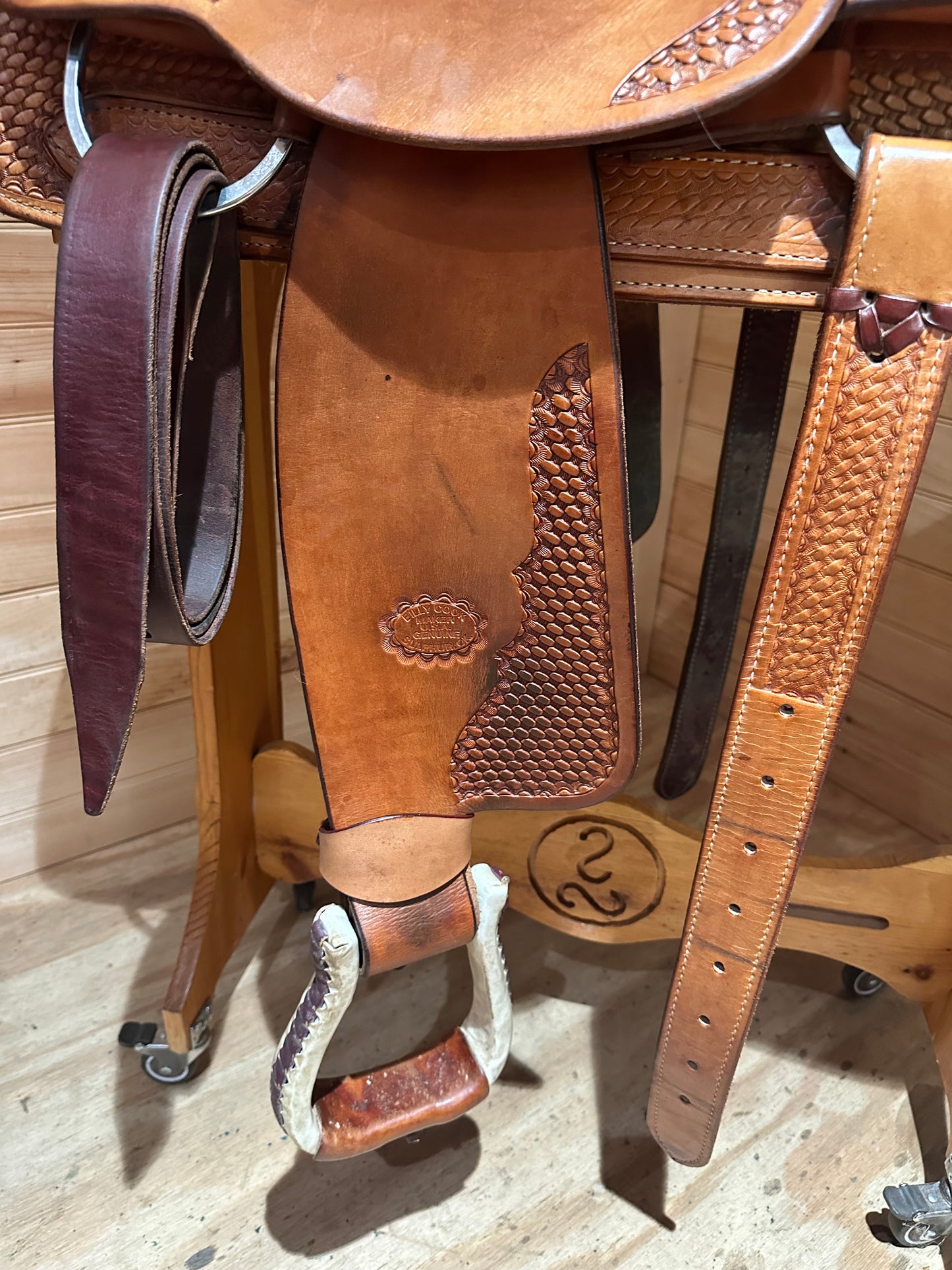 14.5” Billy Cook Basket Stamped Ladies All Around Western Saddle 2046