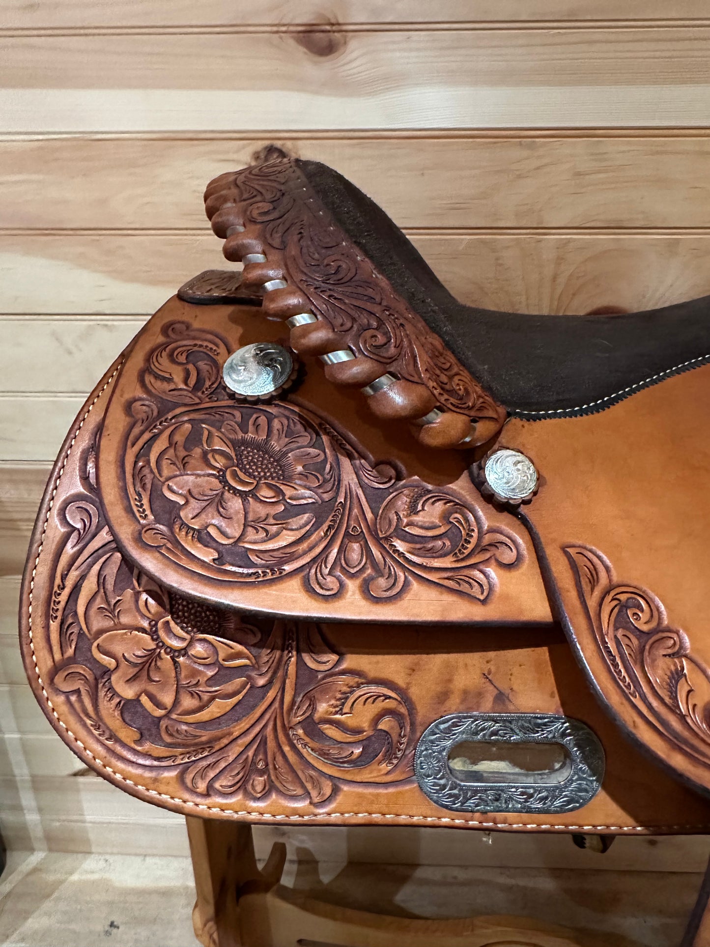 16.5” Billy Cook Maker Sulphur,OK Western Trail Saddle Model 8934