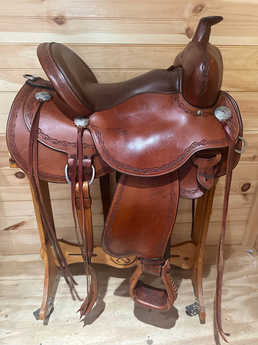 15” Circle Y Alpine Flex2 Western Trail Saddle Model 2377