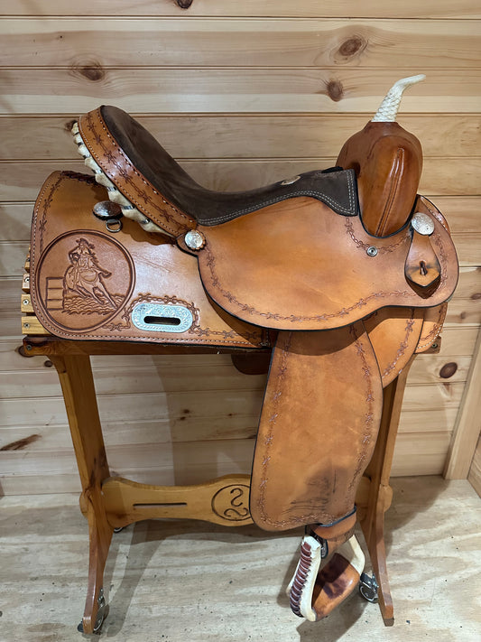 16” Rocking R Saddlery Barrel Racing Saddle