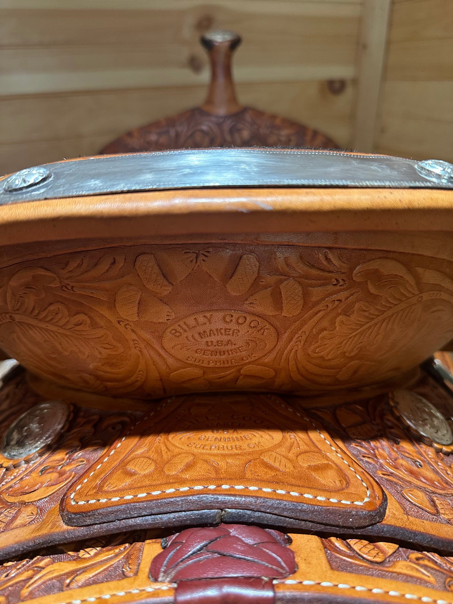 15” Billy Cook Maker Sulphur,OK Silver Barrel Racing Saddle Model 2000