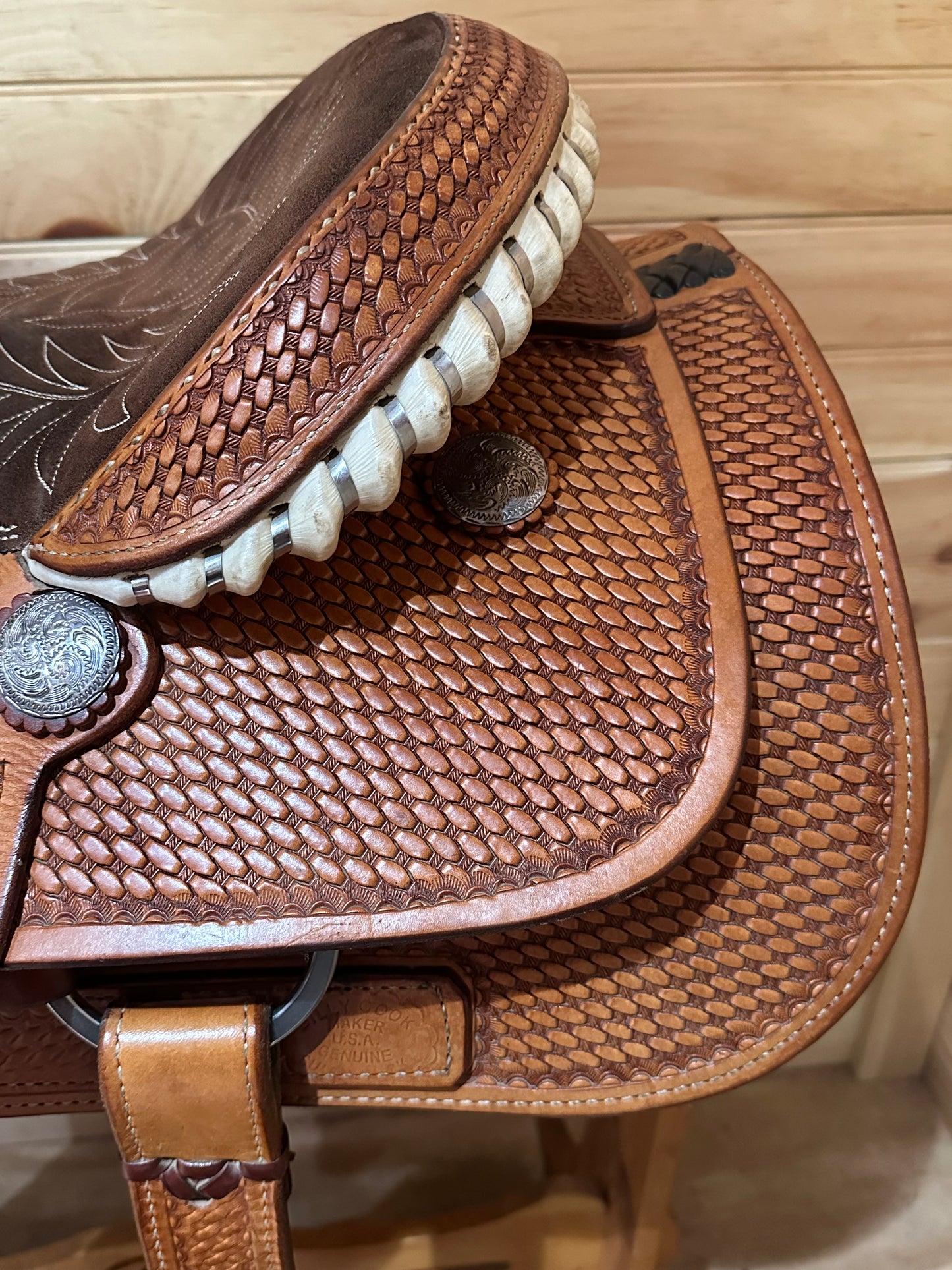 14.5” Billy Cook Basket Stamped Ladies All Around Western Saddle 2046
