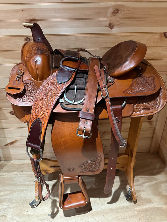 15.5” Circle Y All-Around Roping Western Saddle Model 3767