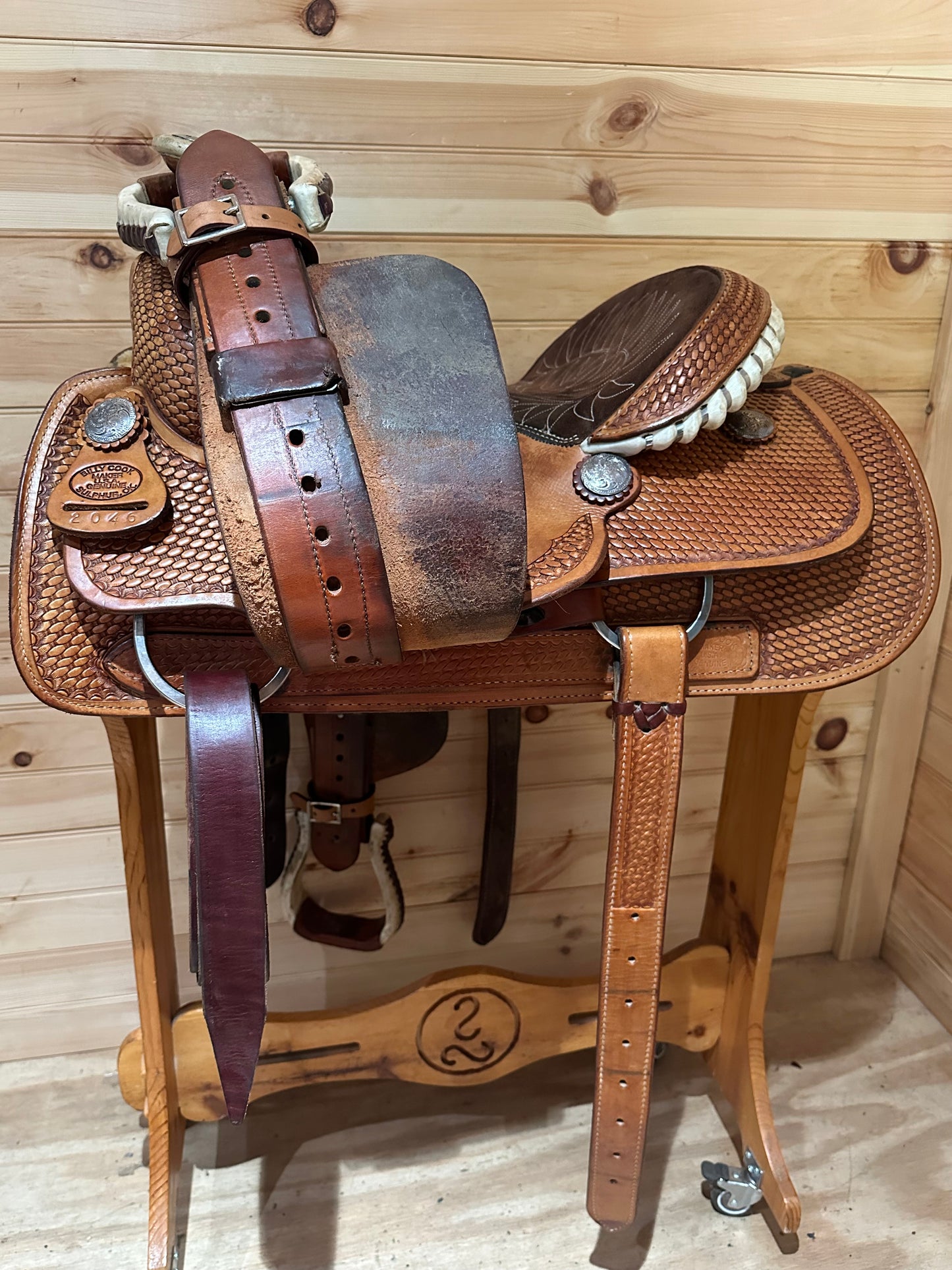 14.5” Billy Cook Basket Stamped Ladies All Around Western Saddle 2046