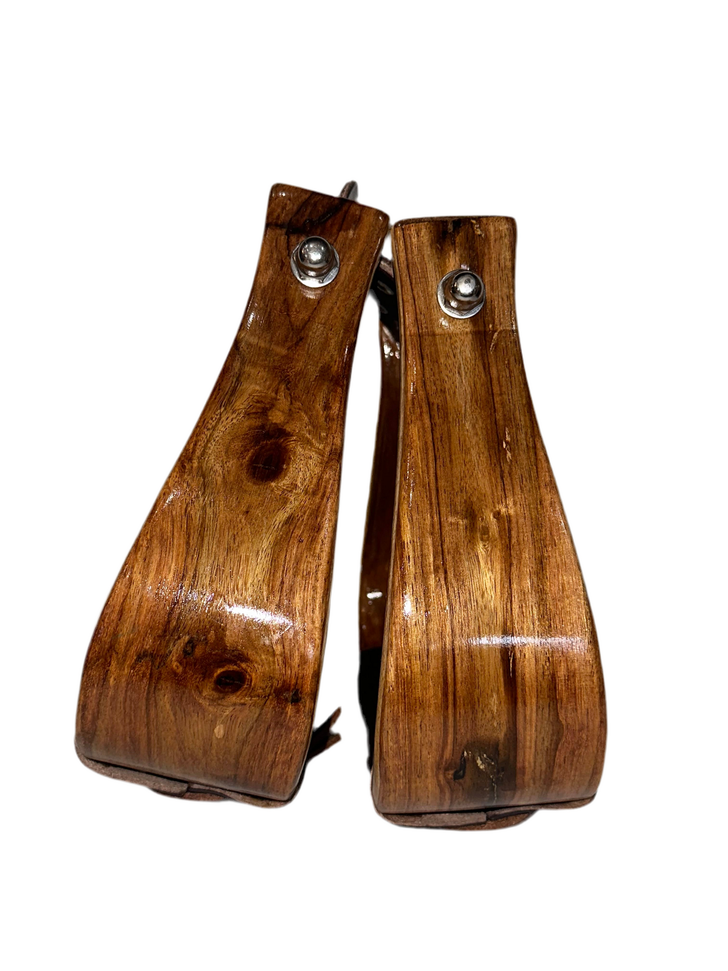 Natural Wood 3” Slanted Western Stirrups, Pair