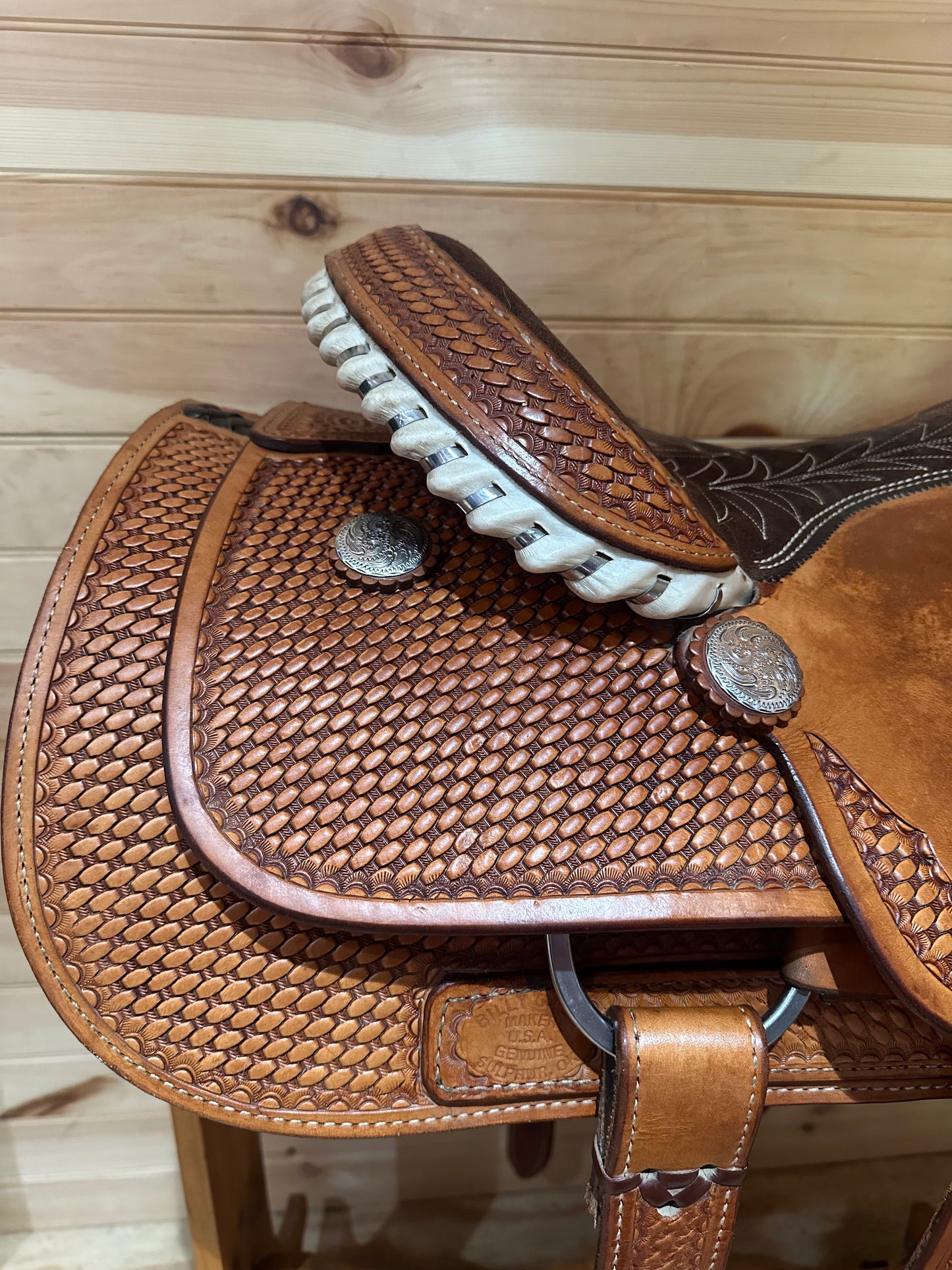 14.5” Billy Cook Basket Stamped Ladies All Around Western Saddle 2046