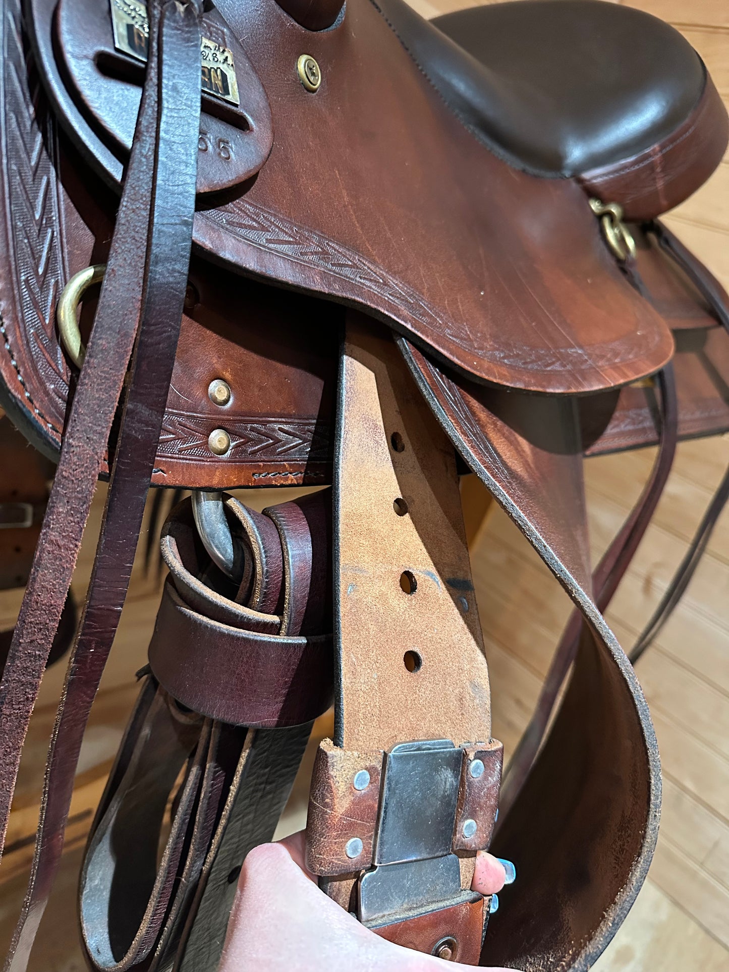 17” Big Horn Deluxe Equi-fit Flex Western Trail Saddle Model 1655
