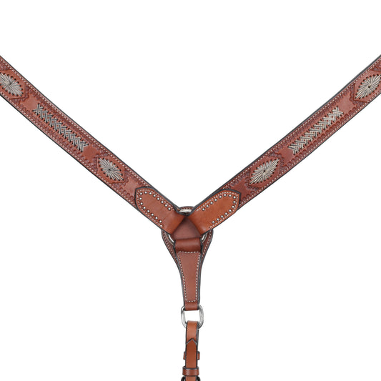 Trail Weave Argentina Cow Leather Breastcollar