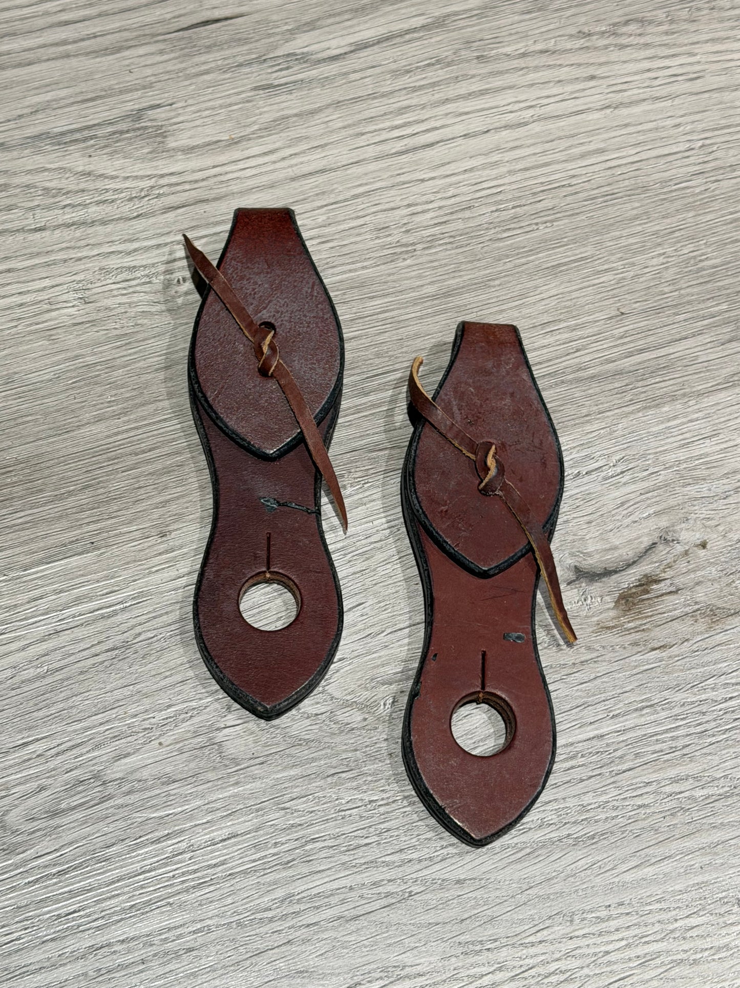 Leather Slobber Straps, Pair
