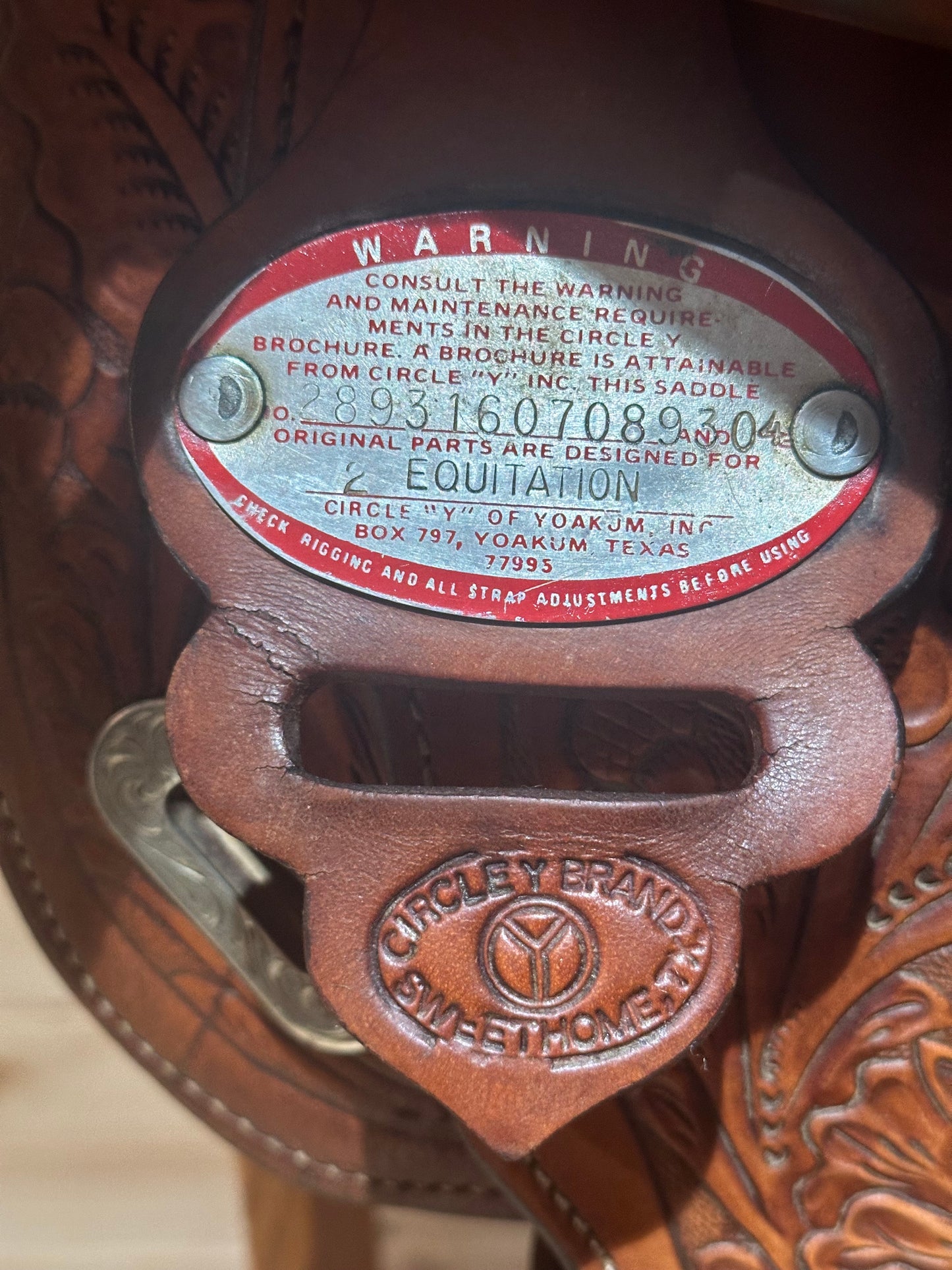 16” Circle Y Equitation Western Show Saddle Model 2893