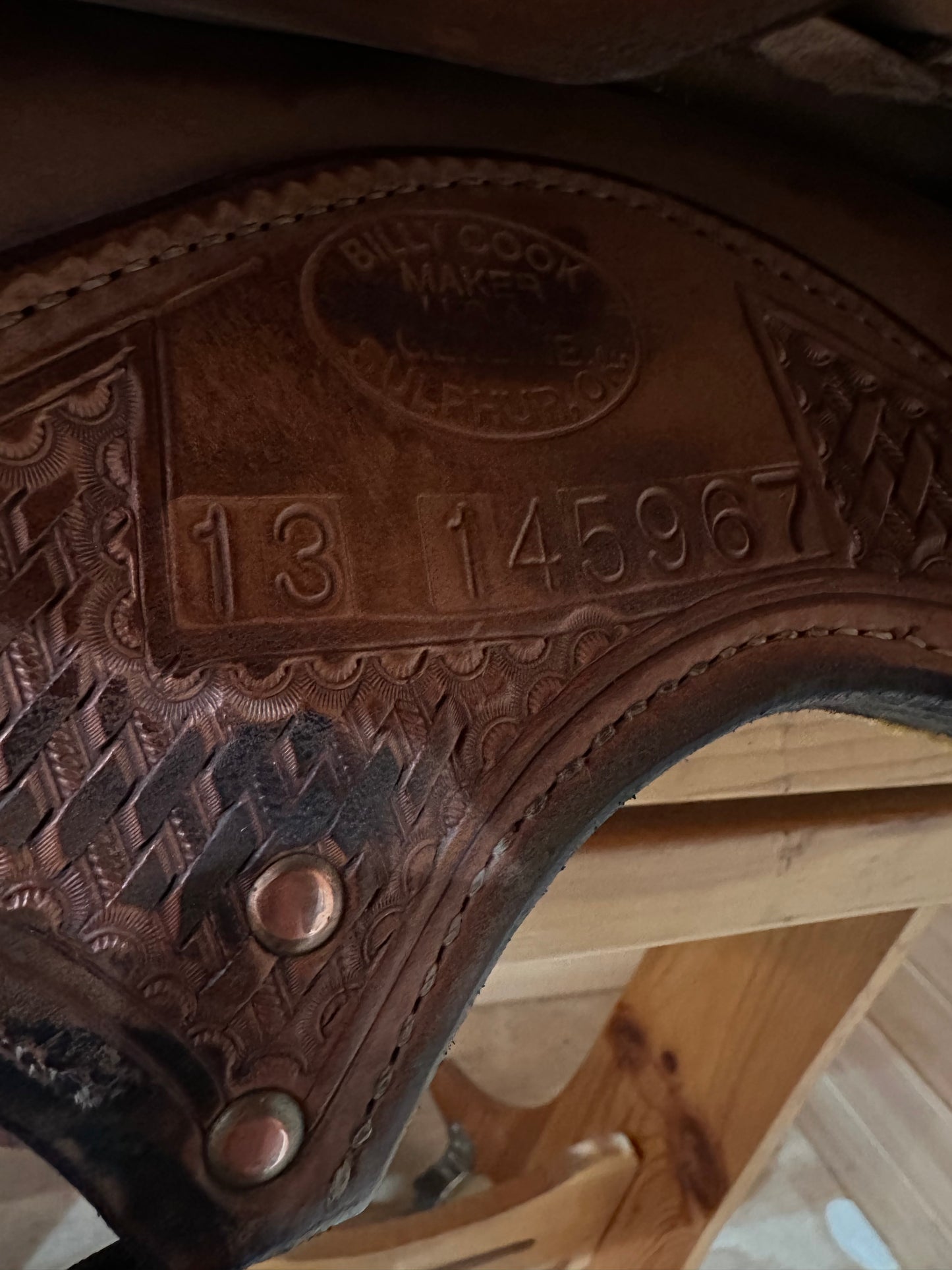 15” Billy Cook Maker Sulphur,OK Barrel Racing Saddle Model 1901