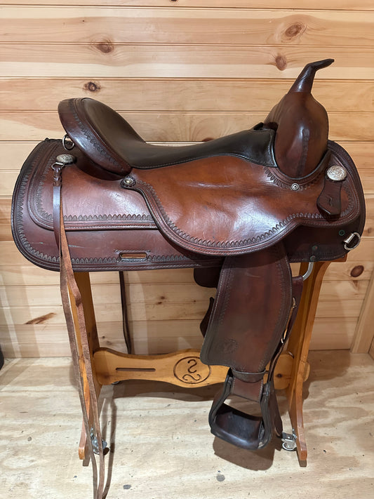 17” Circle Y Topeka Flex-Lite Western Trail Saddle Model 1551