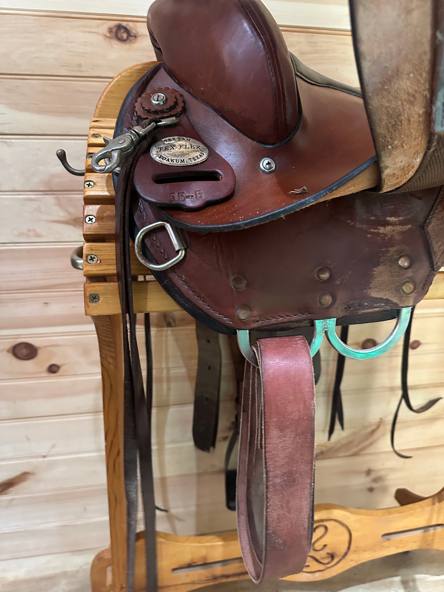 15.5” Tex Tan Hereford Tex-Flex Round Skirt Western Trail Saddle