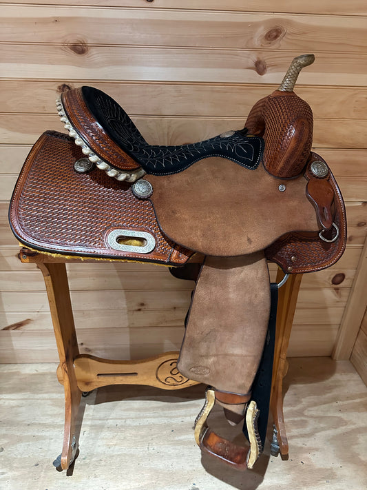 15” Billy Cook Maker Sulphur,OK Barrel Racing Saddle Model 1901