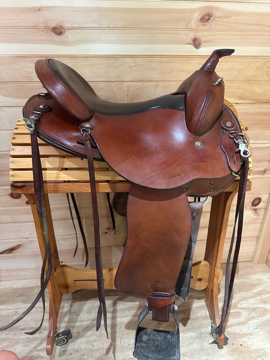15.5” Tex Tan Hereford Tex-Flex Round Skirt Western Trail Saddle