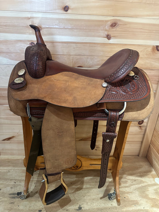 17” Circle Y Cutter Pat Earnheart Western Saddle Model 1345
