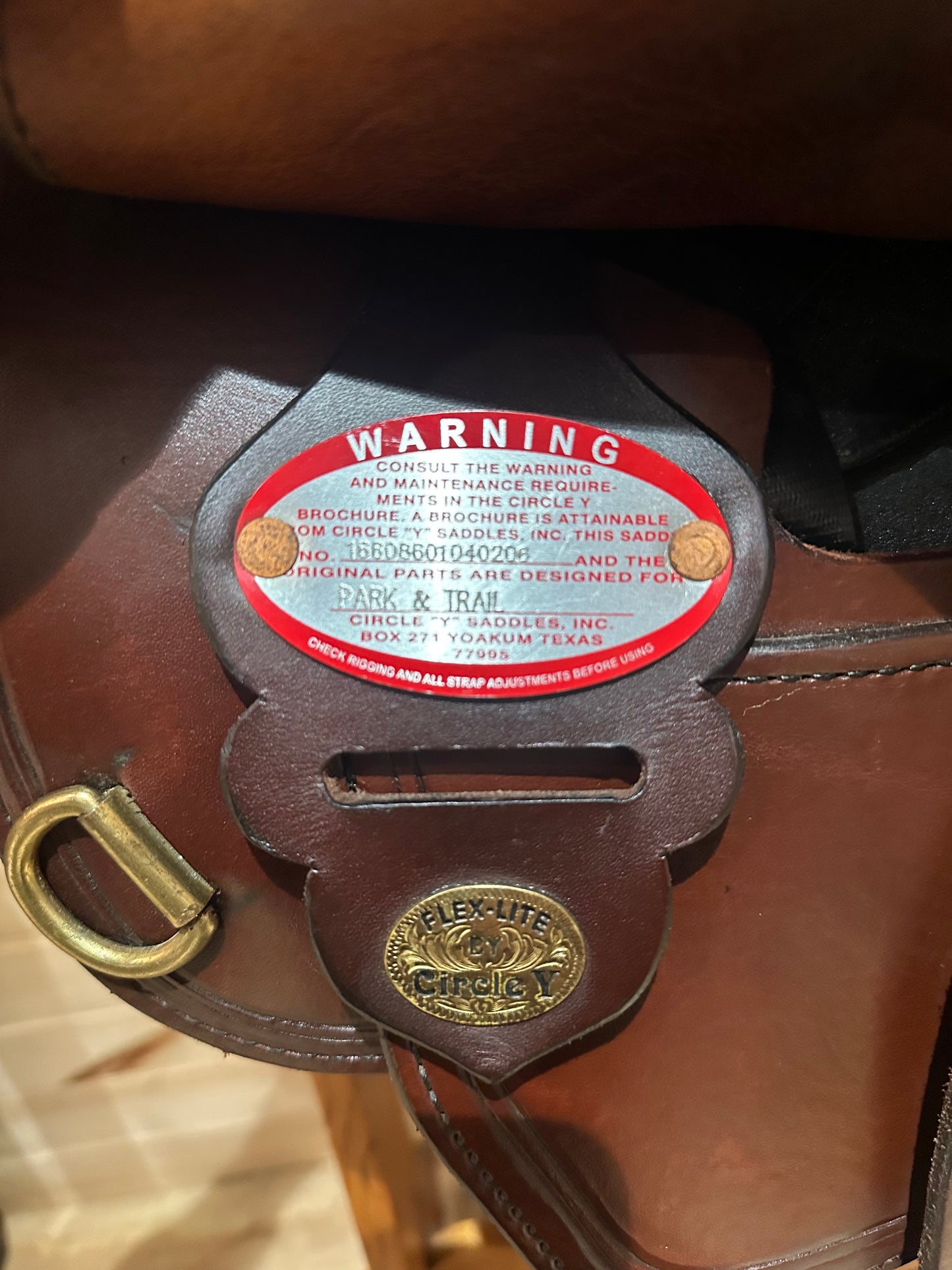 16” Circle Y Flex-Lite Park & Trail Western Saddle Model 1660