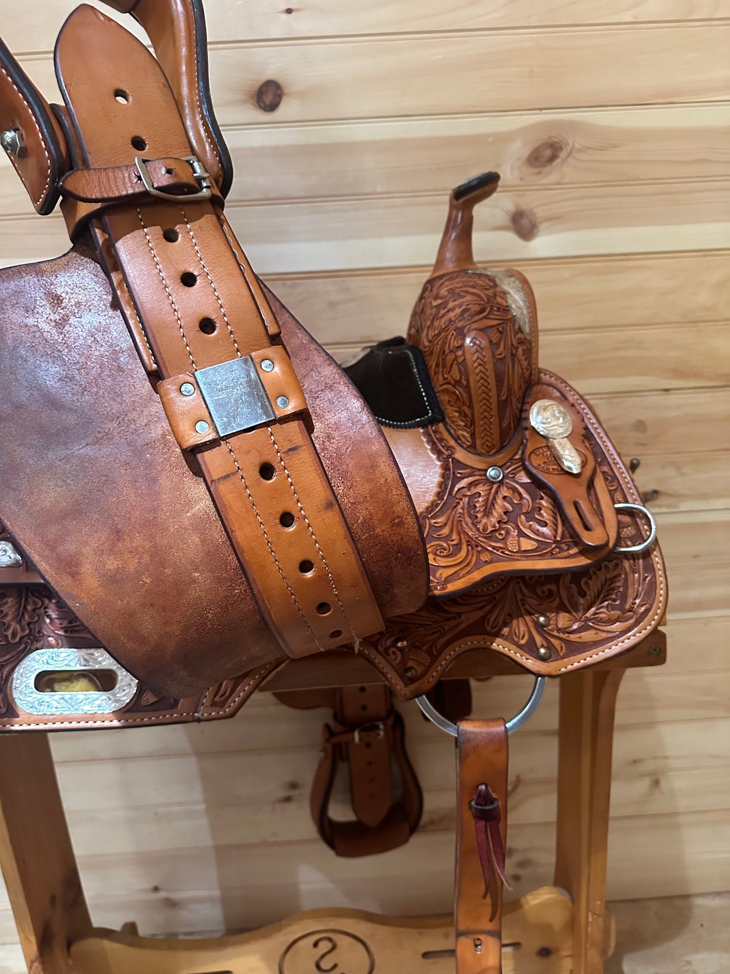 15” Billy Cook Maker Sulphur,OK Silver Barrel Racing Saddle Model 2000