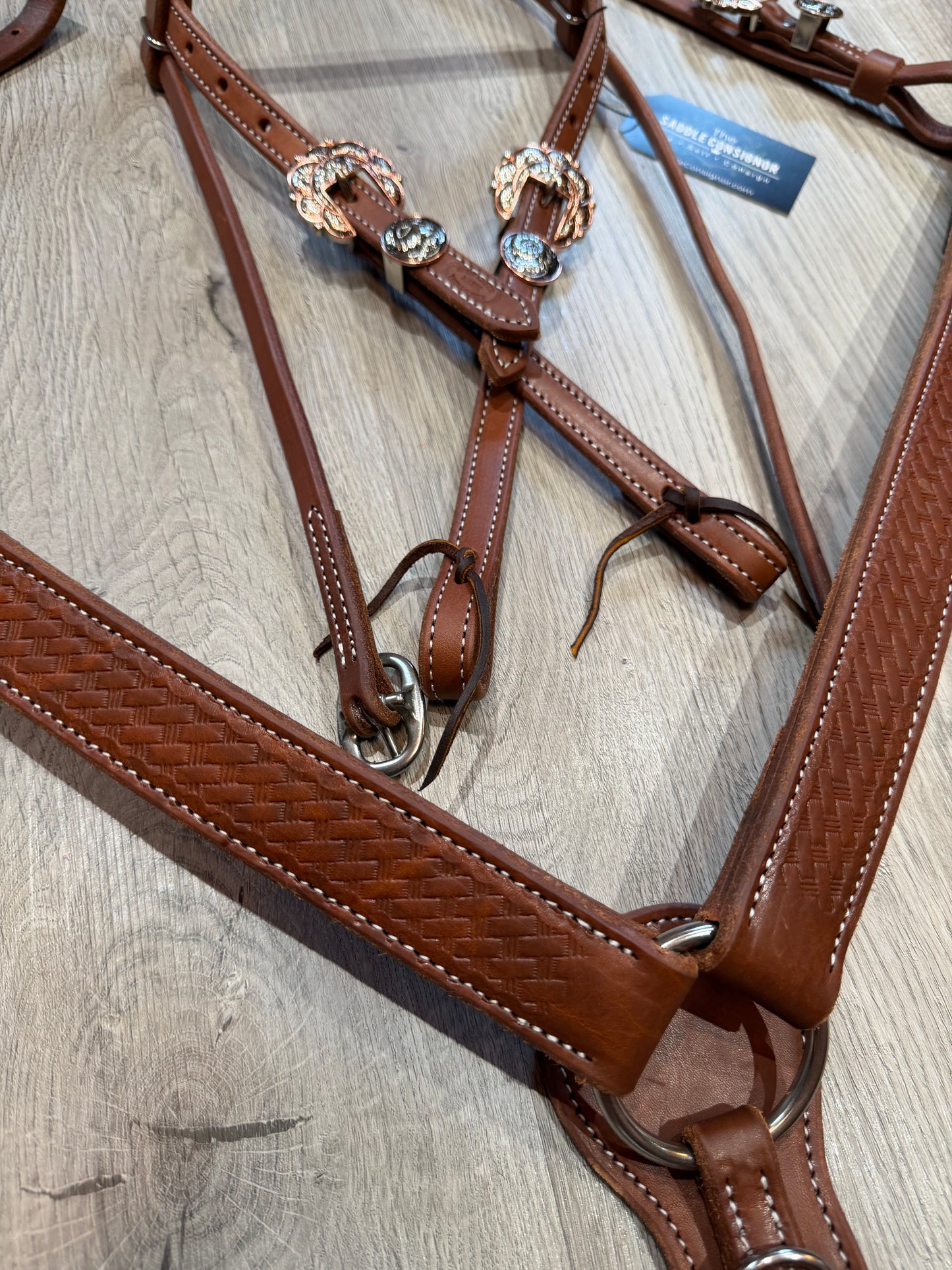 Copper Burst Breast Collar – Premium Amish Leather by Spur Creek Tack