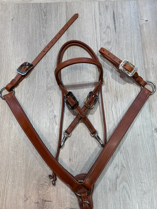 Feather & Arrow Breast Collar – Premium Amish Leather by Spur Creek Tack