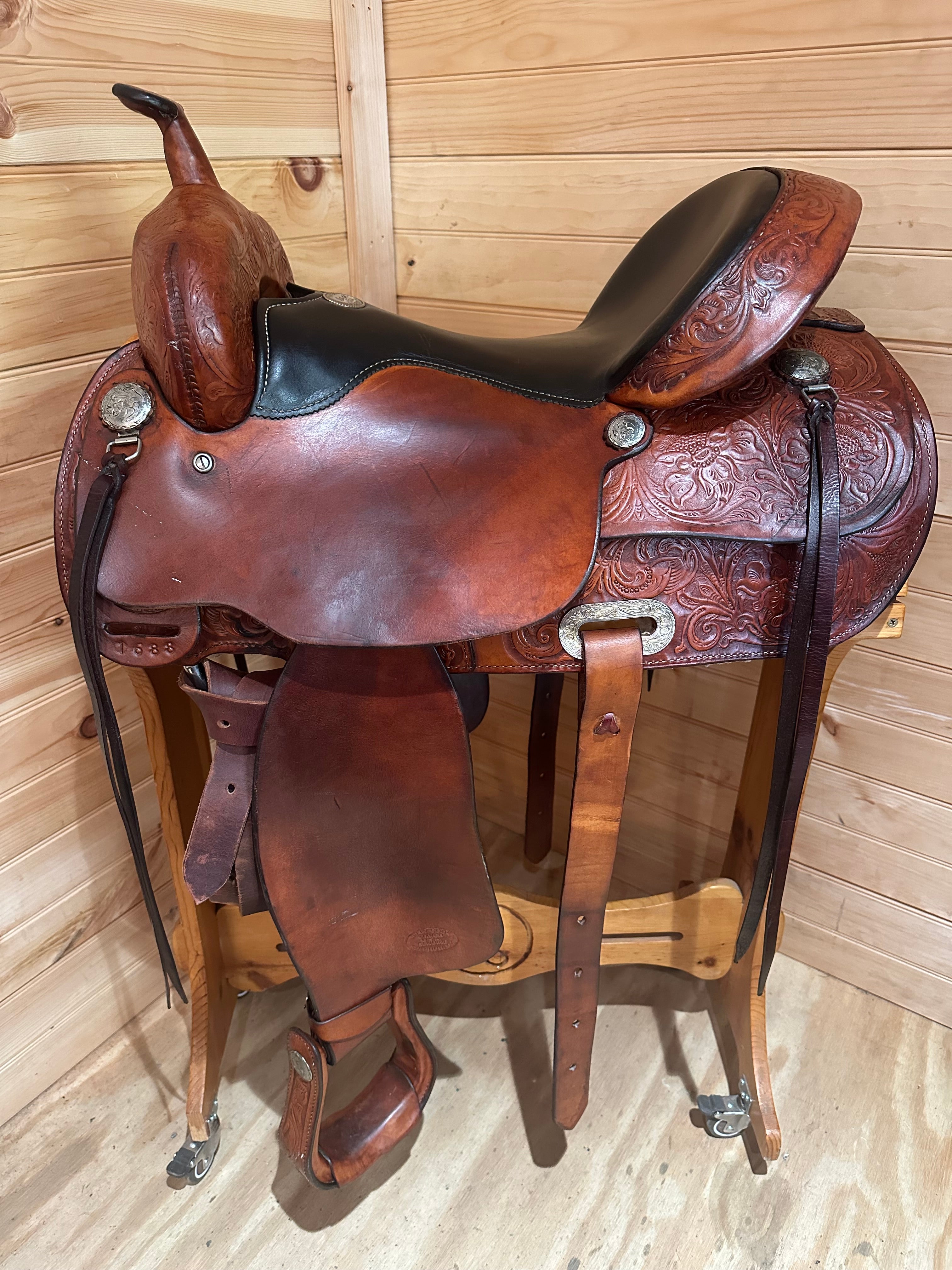 16” Billy Cook Original Western Trail Saddle Model 1688 Sulphur, OK