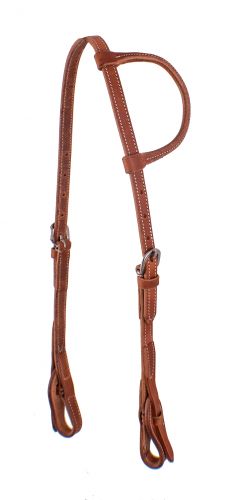 Quick Change One Ear Headstall - Harness Leather