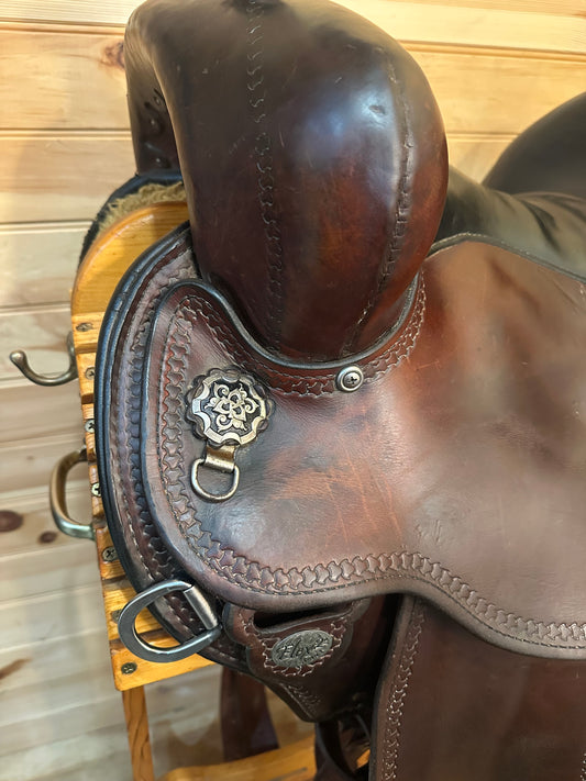 15” Circle Y Mule Black Mesa Flex2 Western Trail Saddle Model 2378