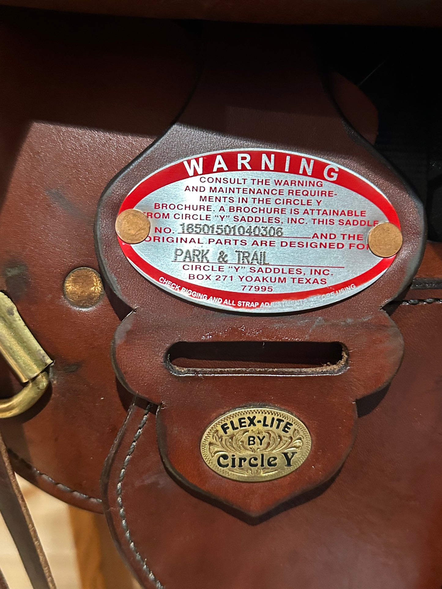 15” Circle Y Flex-Lite Western Trail Saddle Model 1650