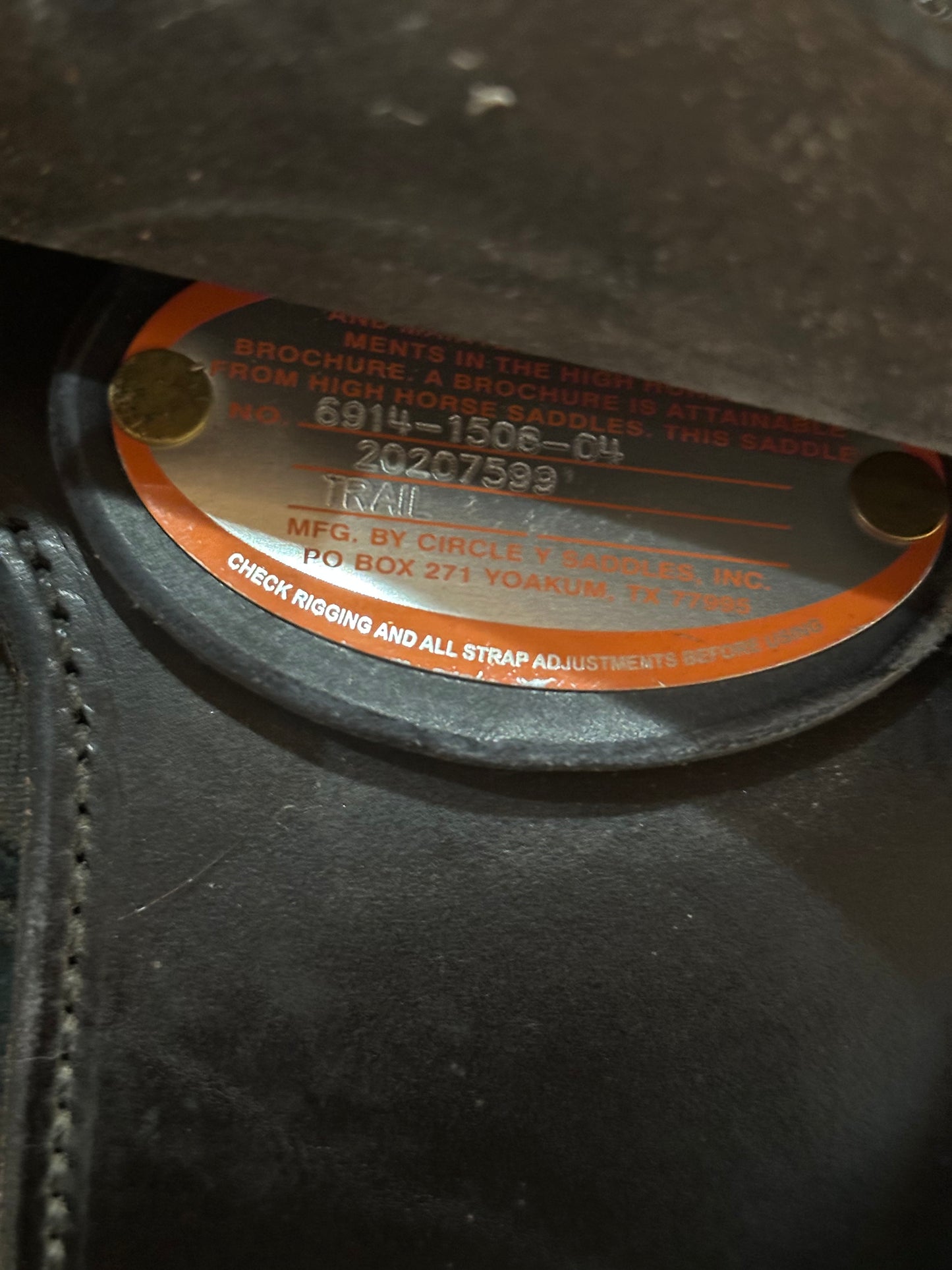 15” Circle Y High Horse Daisetta Trail Saddle Model 6914 (2021 Year)