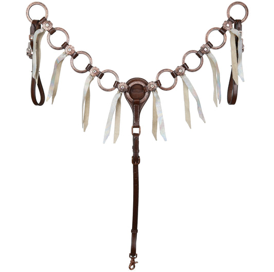 Showman Frosted Halo One Ear Headstall and Breastcollar Set