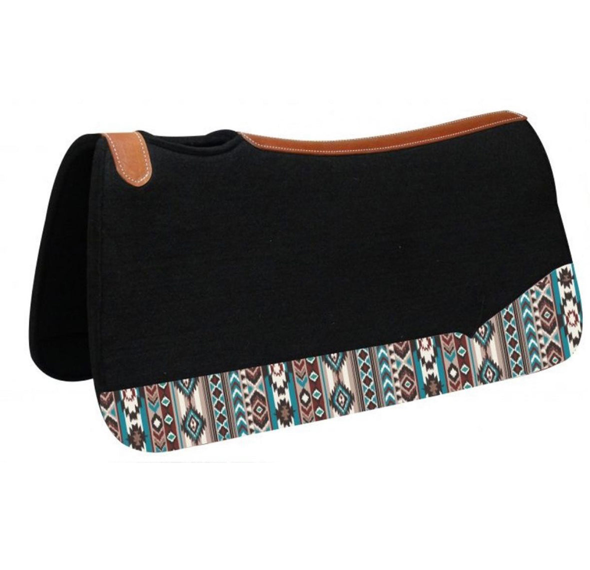 Showman 31" x 32" Black Felt Pad with Navajo Print