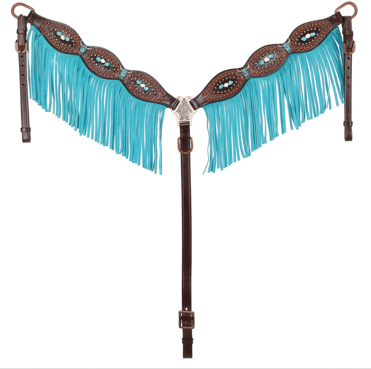 Showman Limited Edition Celestial Steer One Ear Headstall and Breastcollar Set