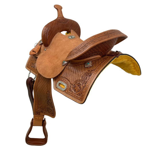 16” Double T Daisy Drifter Barrel Style Saddle Western Saddle