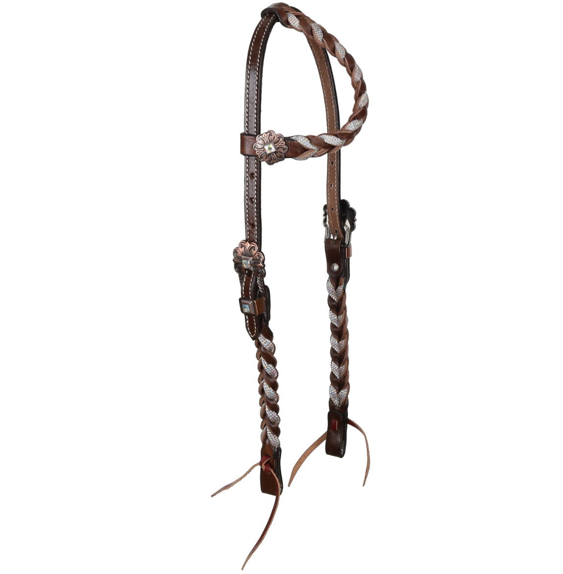 Showman Frosted Halo One Ear Headstall and Breastcollar Set