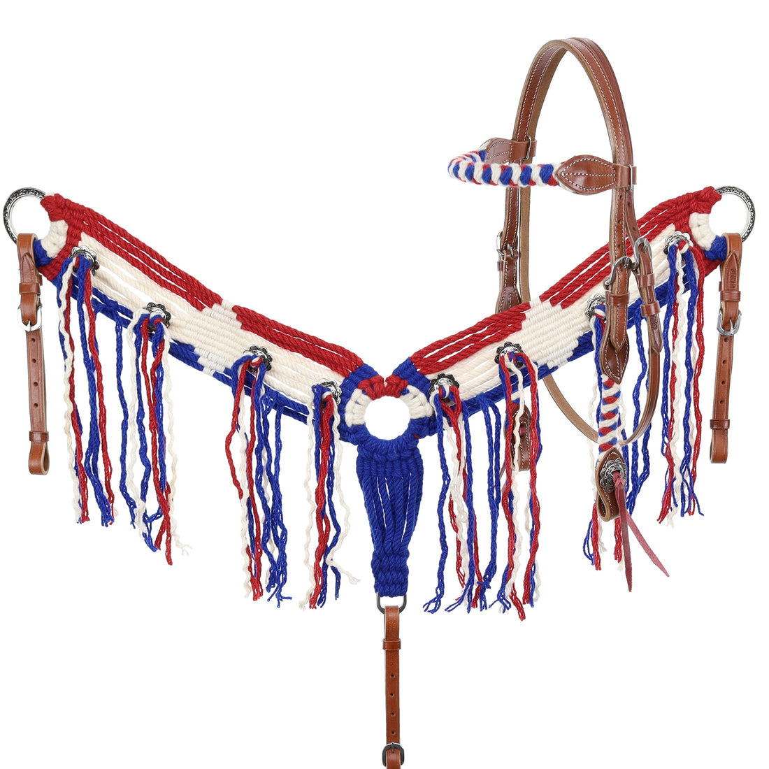 Showman Glory Mohair Browband Headstall and Breastcollar Tack Set