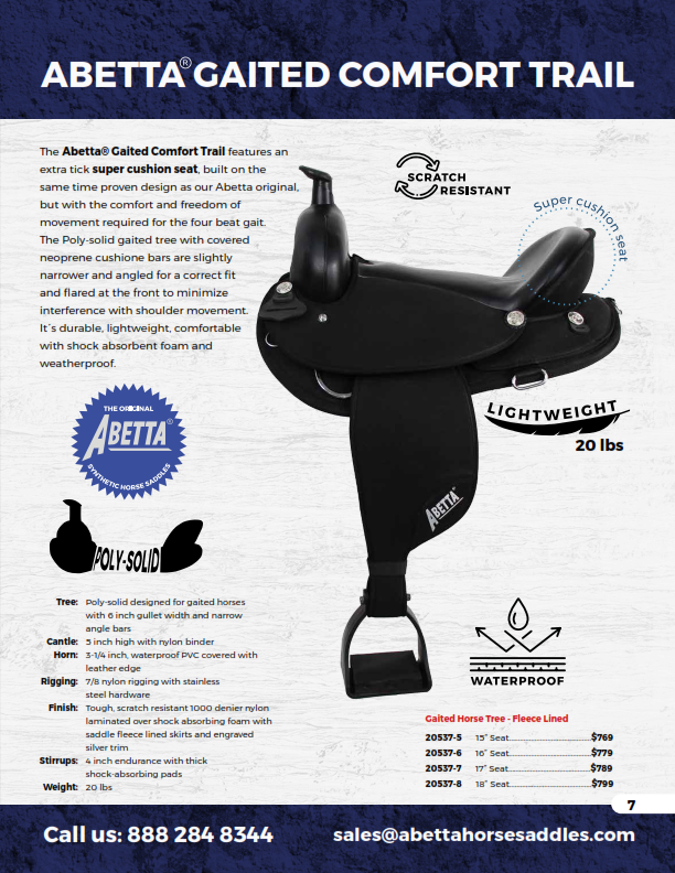 Abetta Gaited Comfort Trail Saddle 20537
